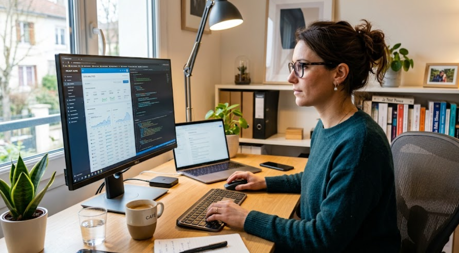 Actuaire travaillant sur des données avec StochastiQdata